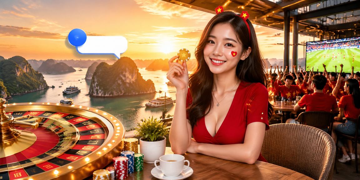Quán cà phê Hạ Long minh họa thói quen xem thể thao và giải trí buổi tối
