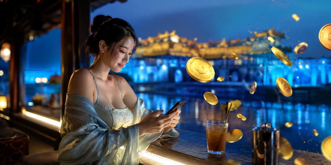 Người dùng Huế xem ứng dụng giải trí di động trên màn hình điện thoại